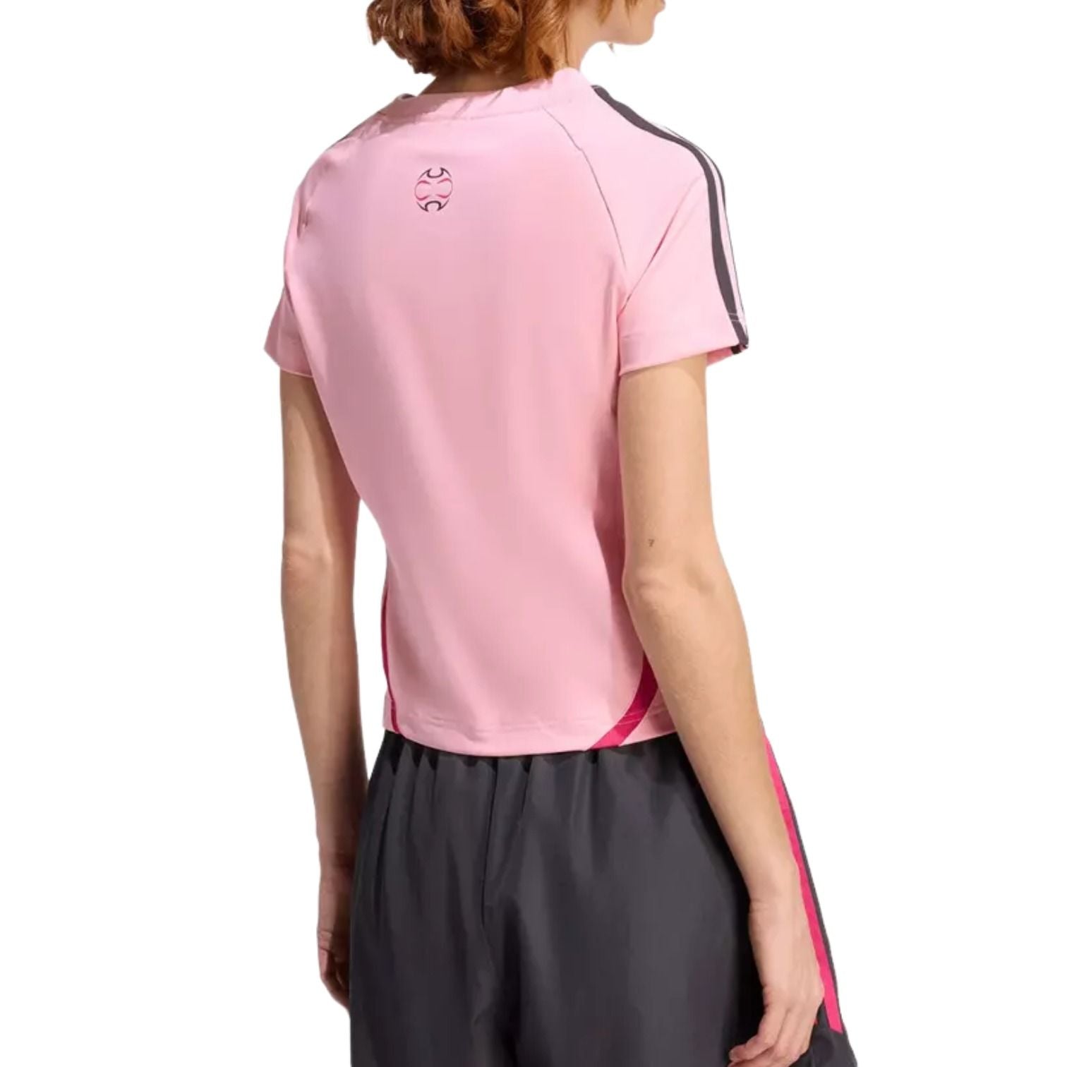 (WMNS) adidas Teamgeist T-Shirt Asia Sizing 'Light Pink Real Magenta Utility Black' KD6366