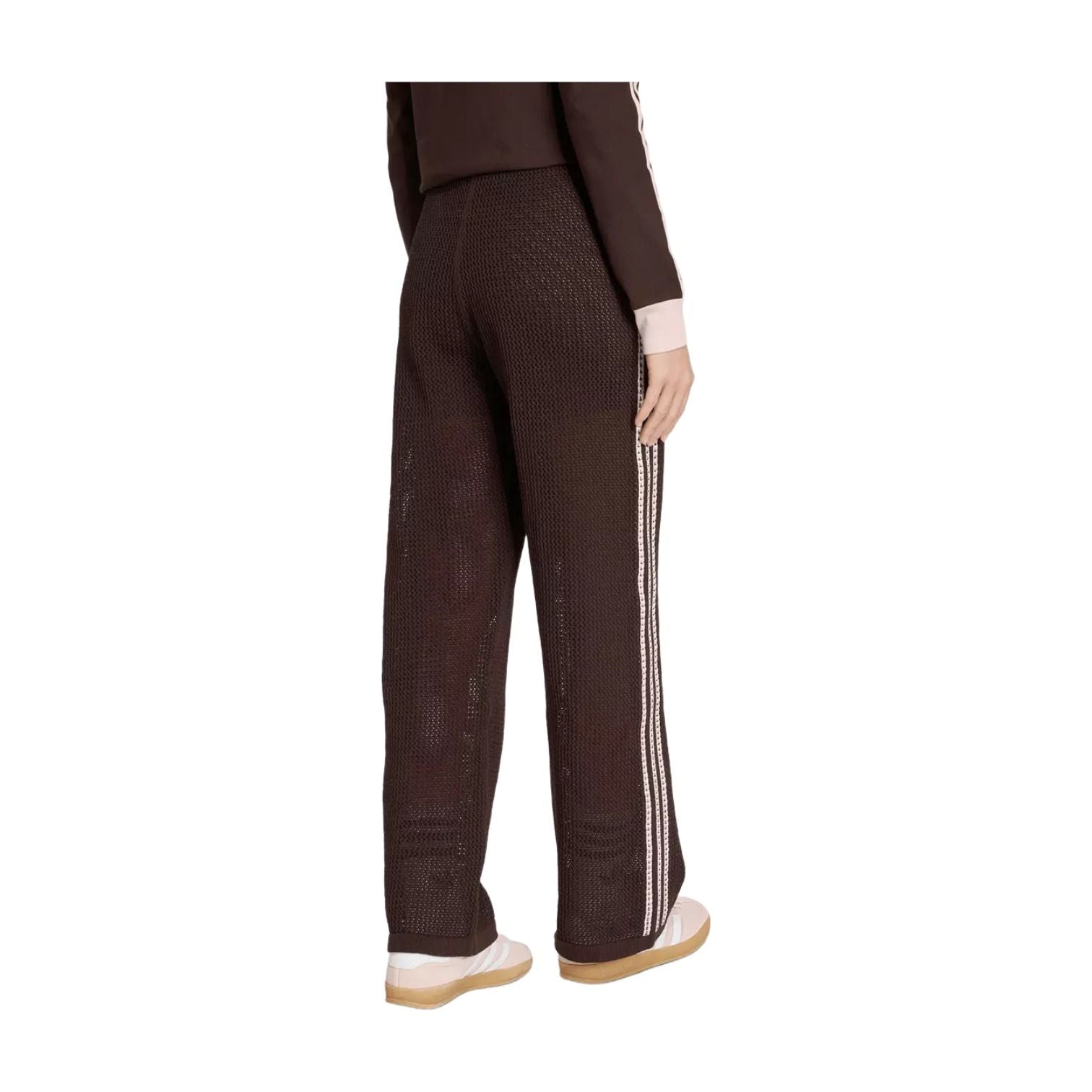 (WMNS) adidas Originals Knitted Crochet Firebird Track Pants Asia Sizing 'Aurora Coffee' KE0201