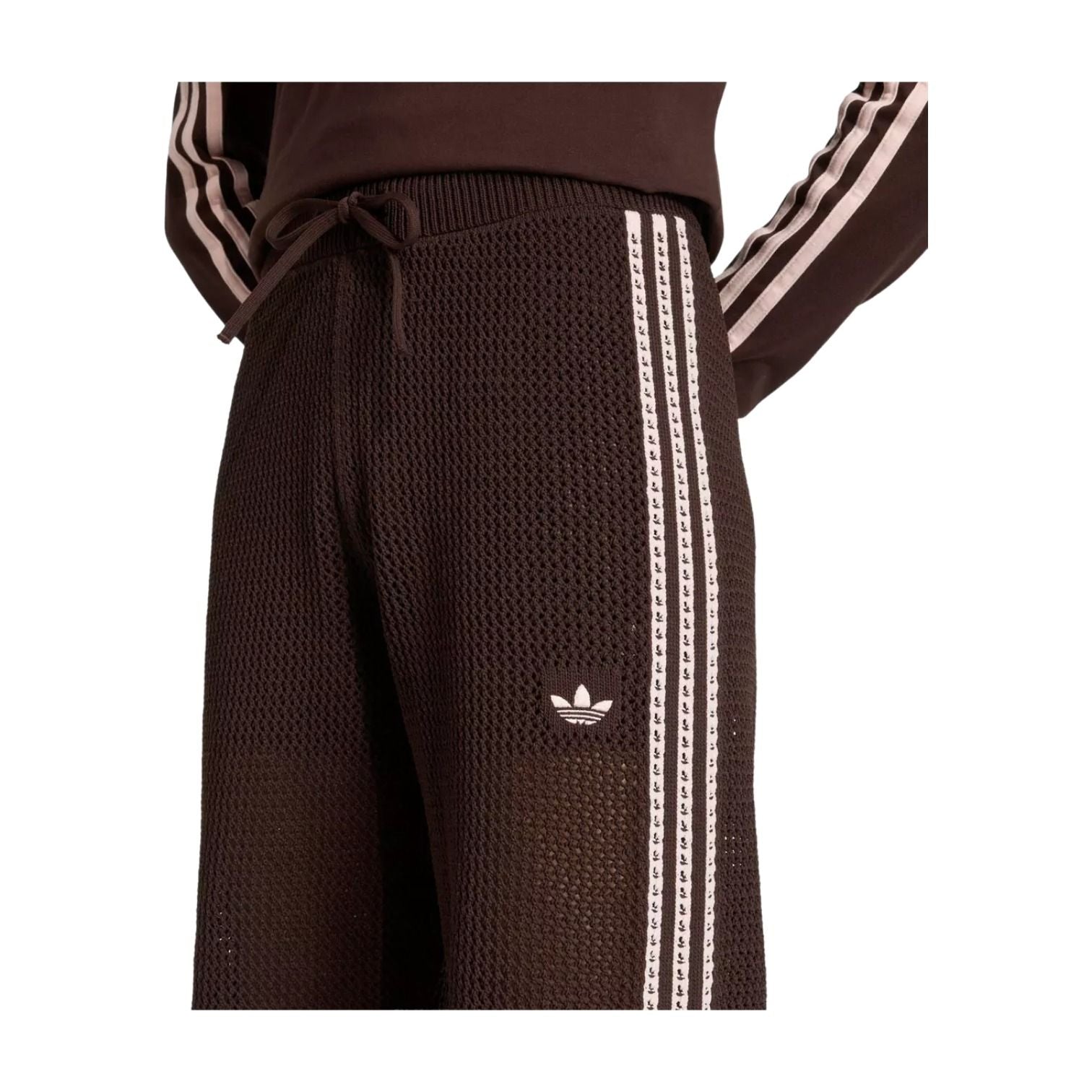 (WMNS) adidas Originals Knitted Crochet Firebird Track Pants Asia Sizing 'Aurora Coffee' KE0201