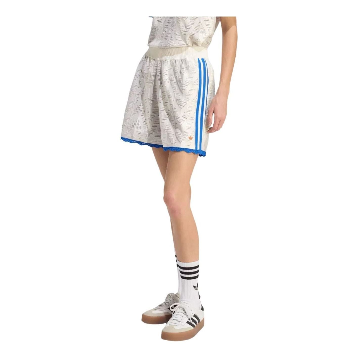 (WMNS) adidas Originals Firebird Open-Knit Crochet Loose Shorts Asia Sizing 'Off White Chalk Pearl' KE1304