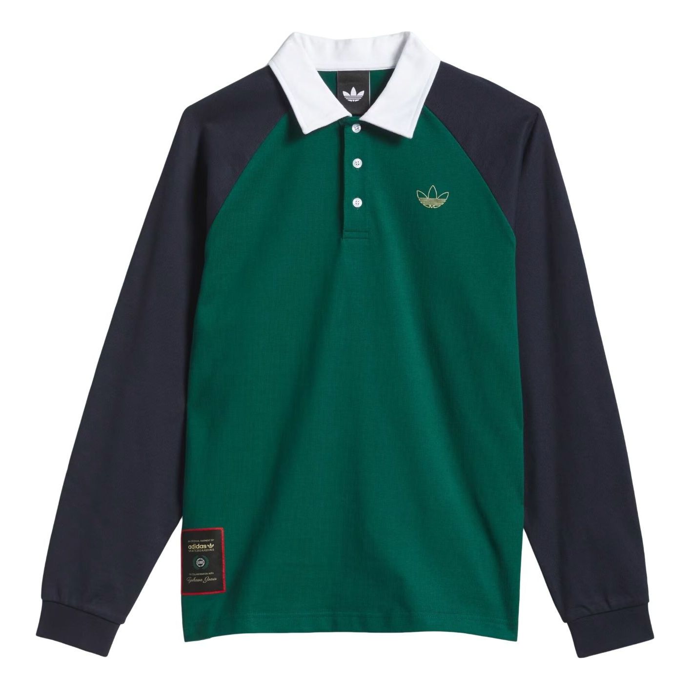 adidas Skateboarding x Tyshawn Rugby Shirt 'Collegiate Green Legend Ink' KE7013
