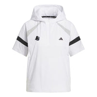 (WMNS) adidas Half-Zip Hooded Anorak Jacket Asia Sizing 'White' KG0144