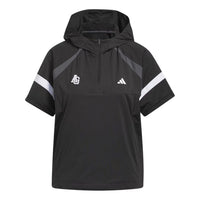 (WMNS) adidas Half-Zip Hooded Anorak Jacket Asia Sizing 'Black' KG0145