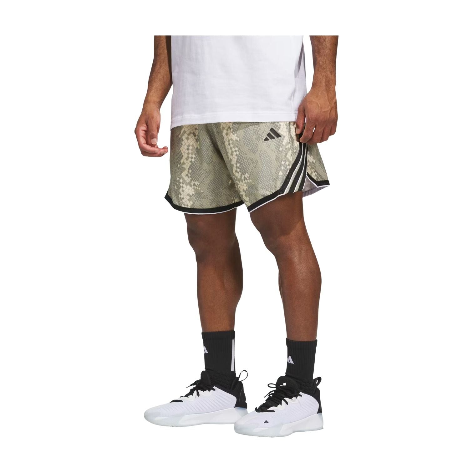 adidas Crazy Light All-Over Animal Print Shorts Asia Sizing 'Wonder Beige' KG4806