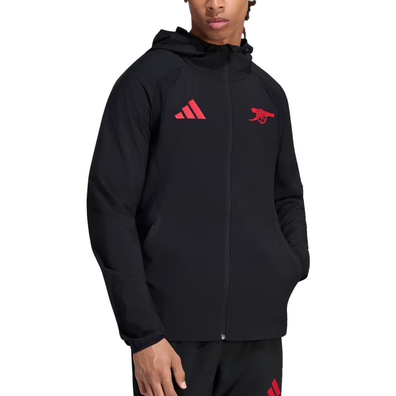 adidas Arsenal FC Tiro Travel Windbreaker 'Black' KG5112