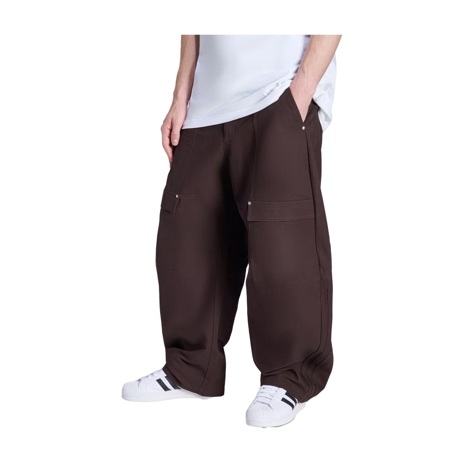 adidas Canvas Cargo Work Pants 'Aurora Coffee' KG6442