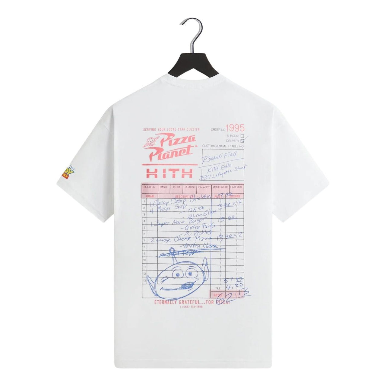 KITH x Disney Pixar Pizza Planet T-Shirt 'White' KHM034361-101