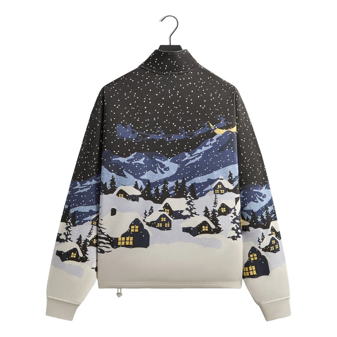 KITH Kithmas 2025 Village Quarter Zip 'Black' KHM034427-001
