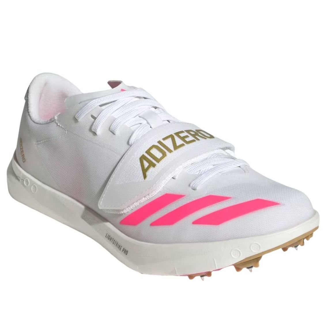 adidas Adizero TJ/PV 'White Pink Gold Metallic' KJ9542
