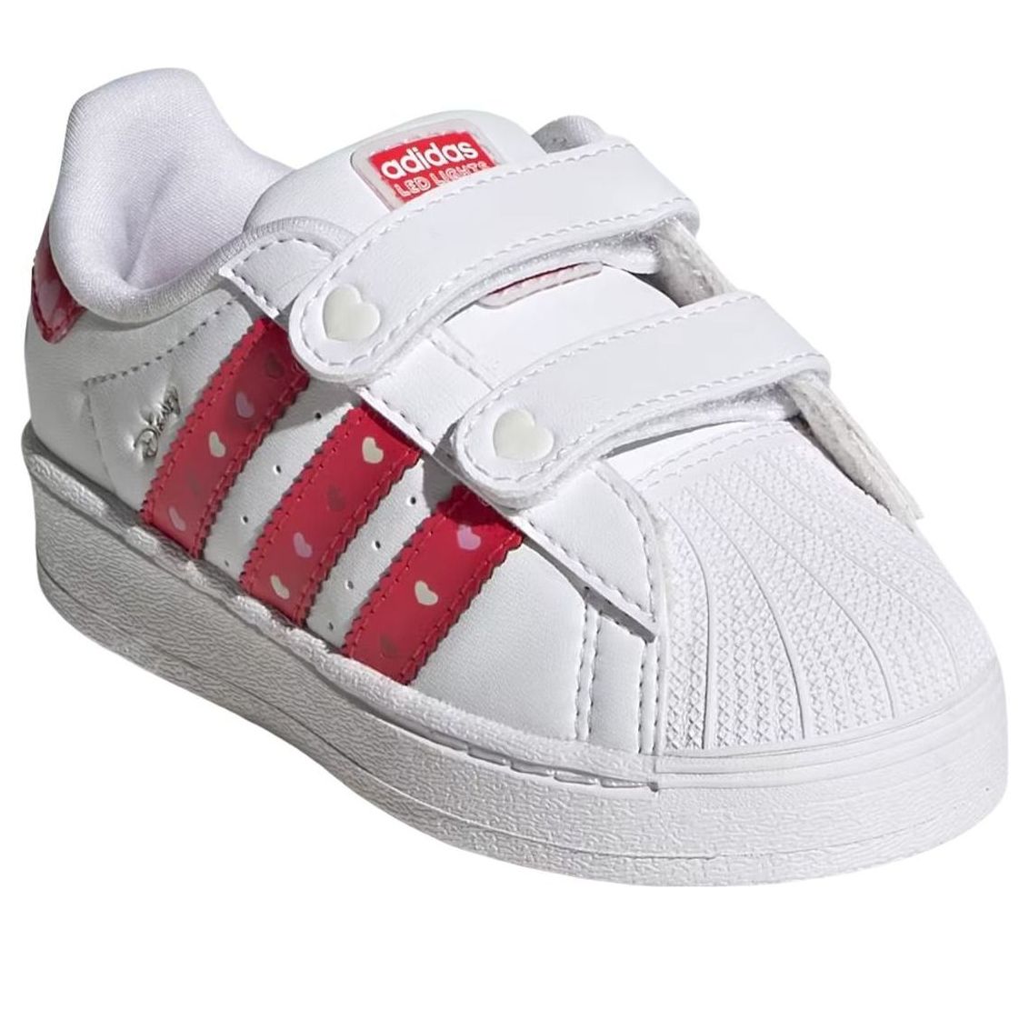 (TD) adidas x Disney Superstar LED Lights 'White Bright Red' KK1294