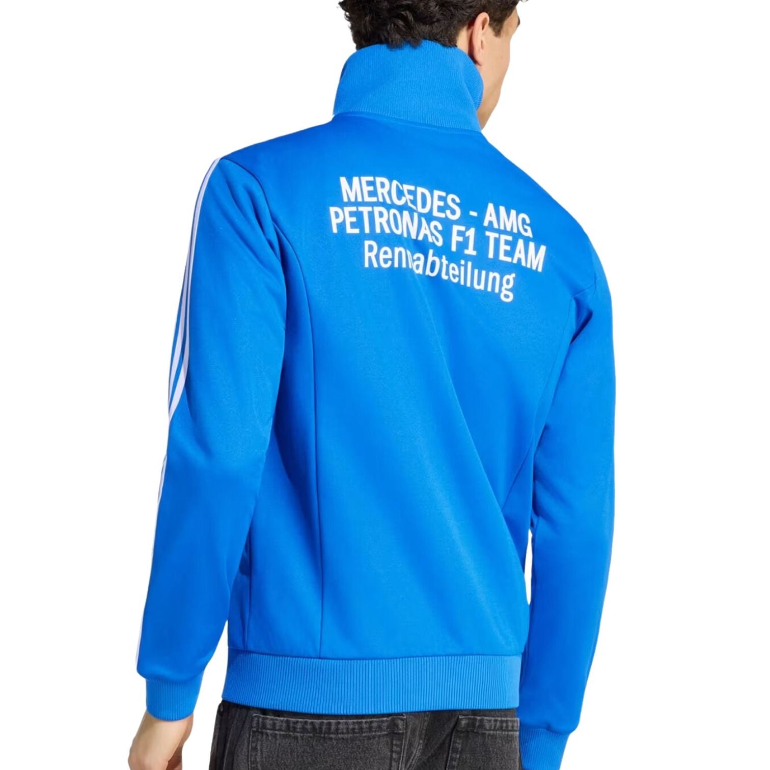 adidas x Mercedes AMG Petronas Formula 1 Team Blue Wonder Track Jacket Asia Sizing 'Blue Bird' KT5128