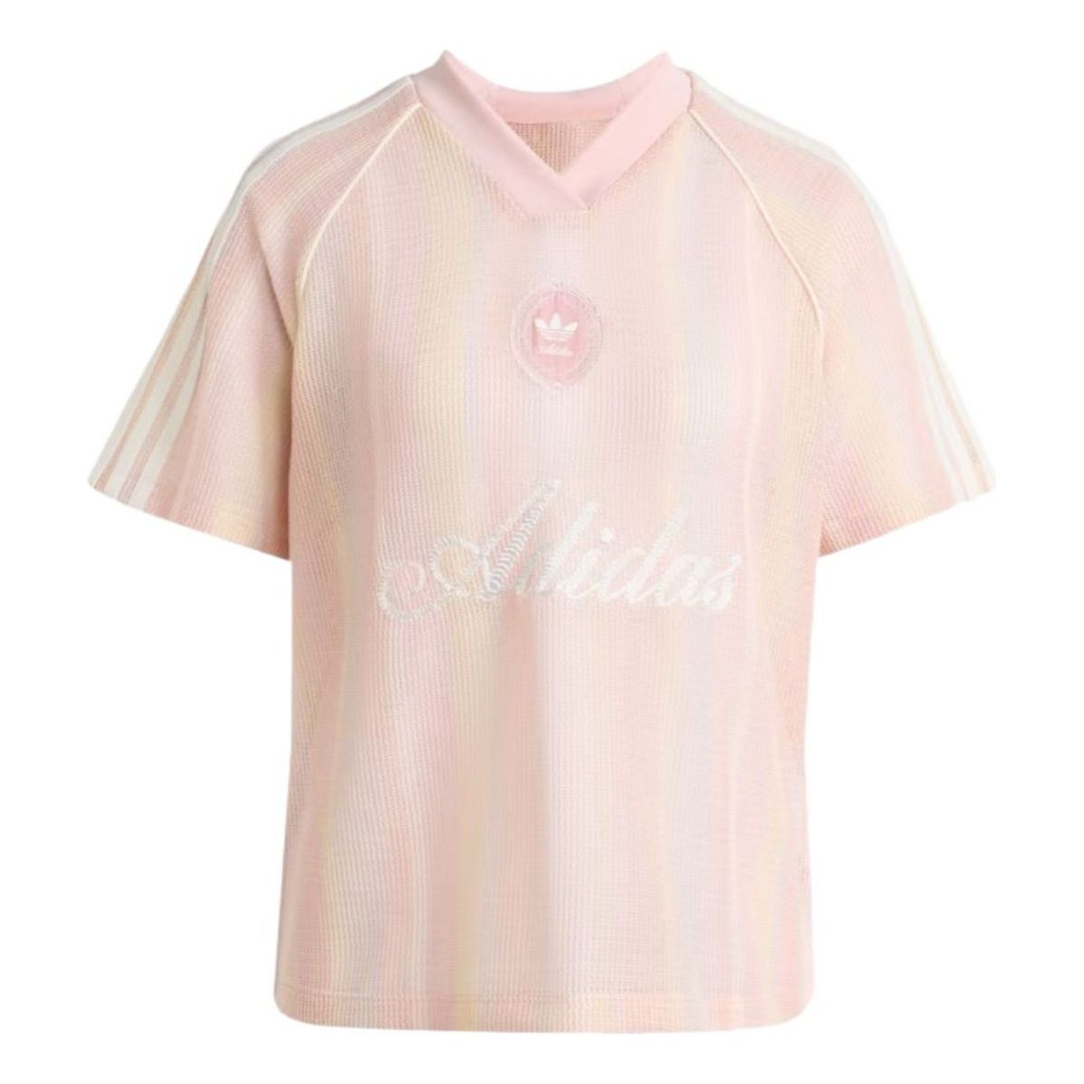 (WMNS) adidas Summer Glow Knitted Oversized Jersey Asia Sizing 'Sandy Pink' KY3161