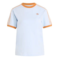 (WMNS) adidas Summer Glow Advanced Three Stripes Tee Asia Sizing 'Crystal Sky' KY8125