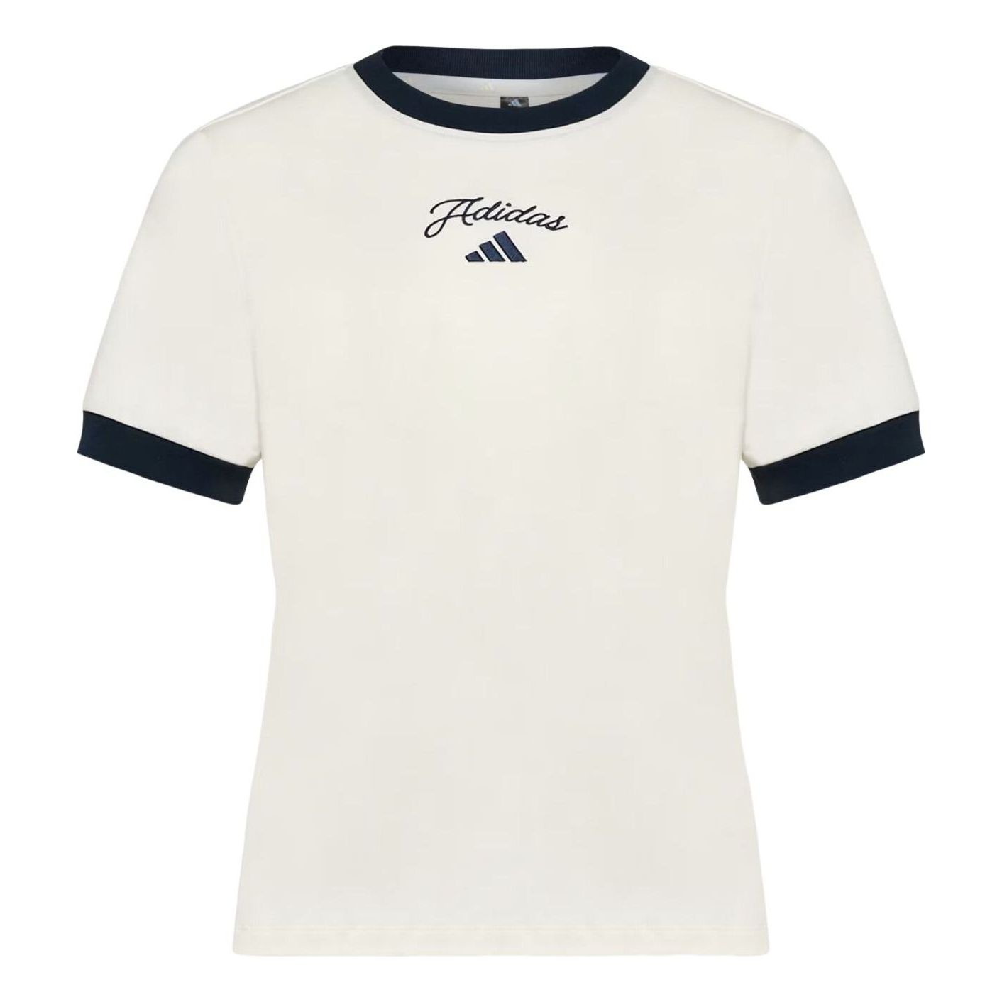 (WMNS) adidas Short-Sleeve T-Shirt Asia Sizing 'Off White' KZ1583