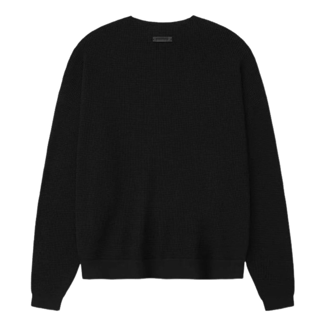 Fear of God Essentials Waffle Crewneck 90's Sweater 'Vintage Black' 192HO256161F