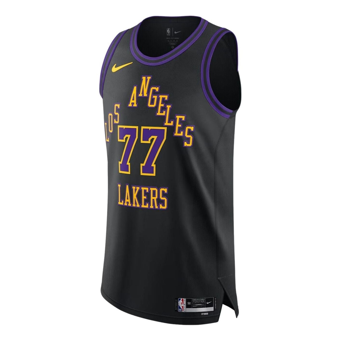 Nike Dri-FIT ADV NBA Los Angeles Lakers City Edition Authentic Jersey 'Black' DX8763-014