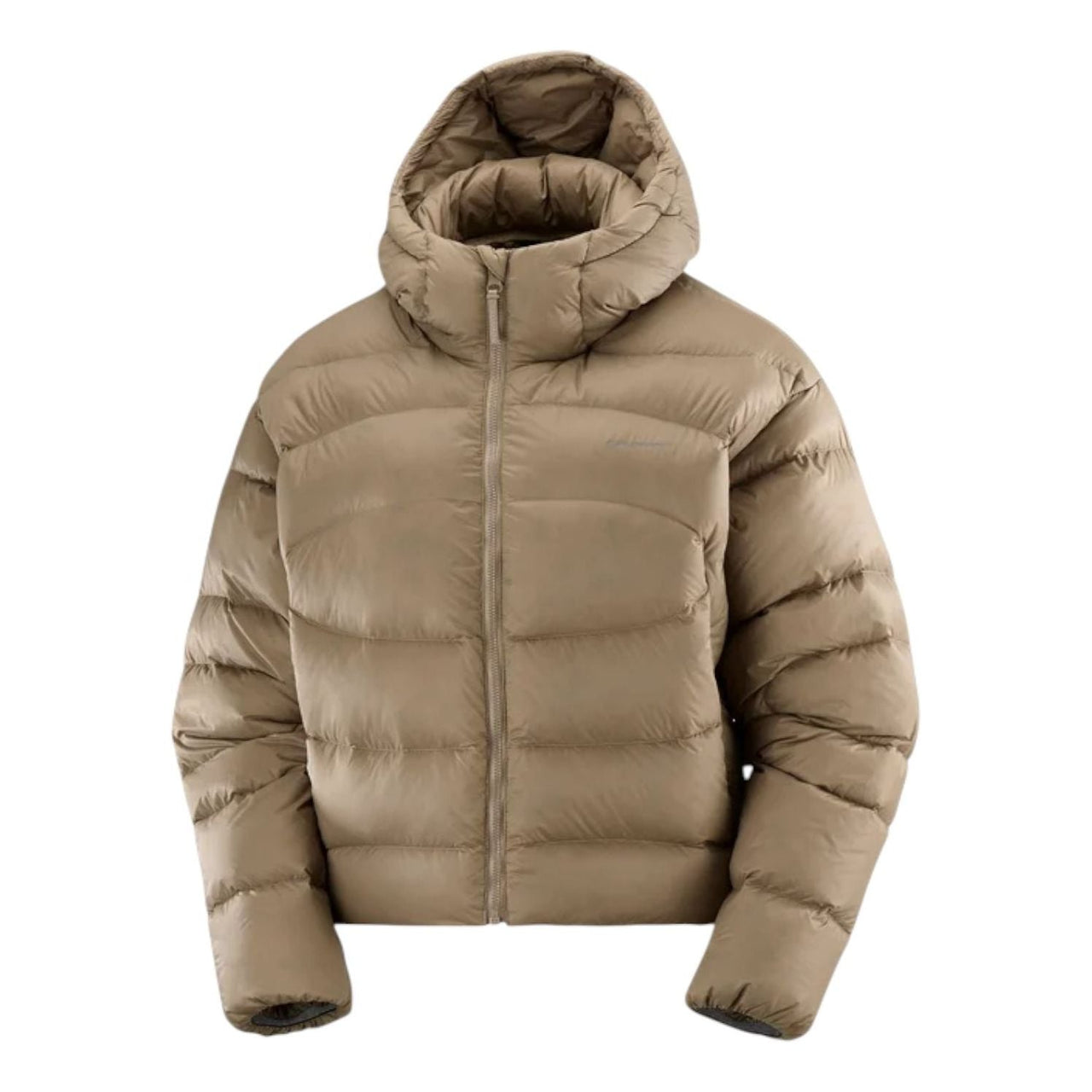 (WMNS) Salomon Outline Novelty Cropped Down Hooded Jacket 'Shitake' C22774