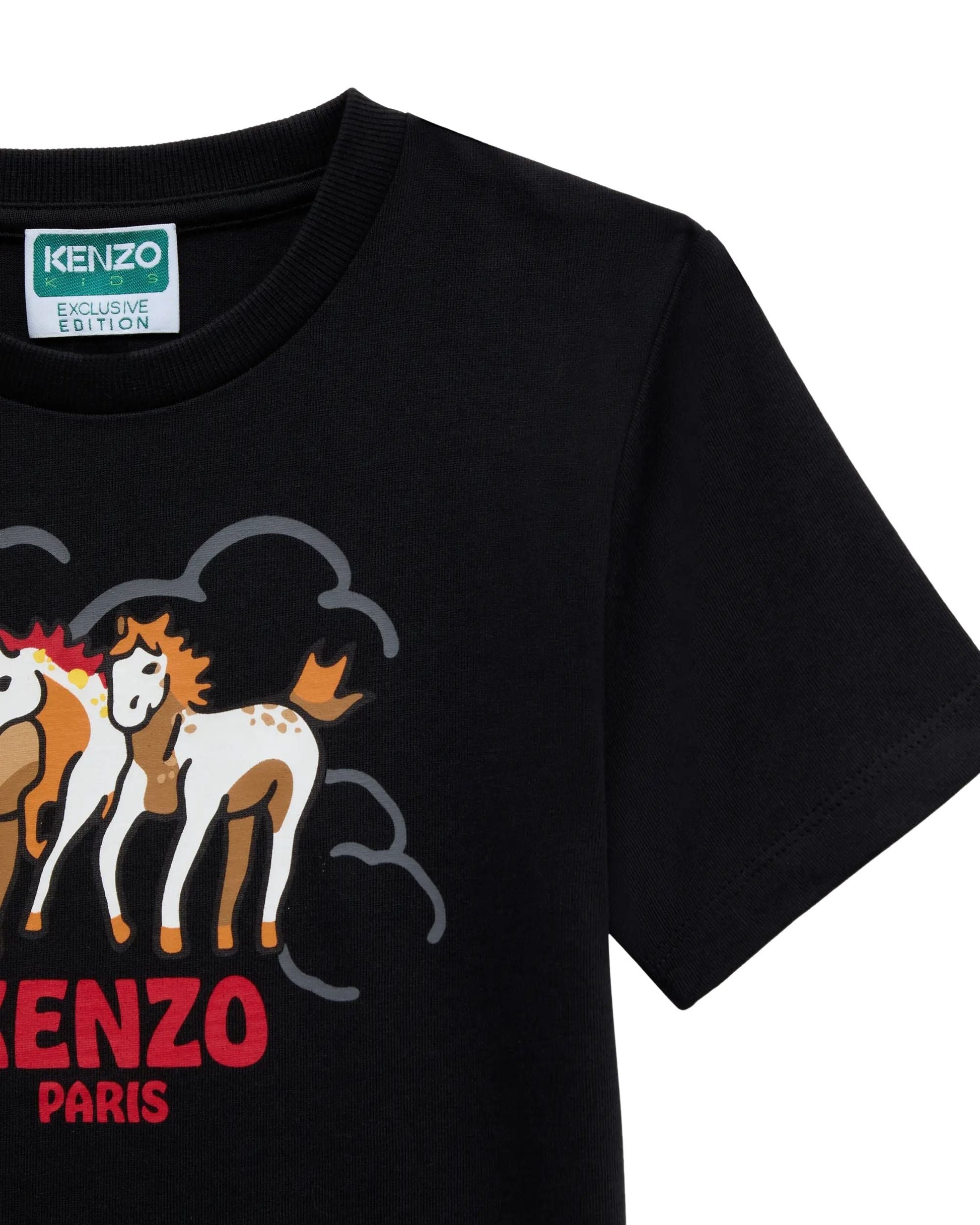 (GS) KENZO Lunar New Year' T-Shirt 'Black' LG5K61593UNI-99