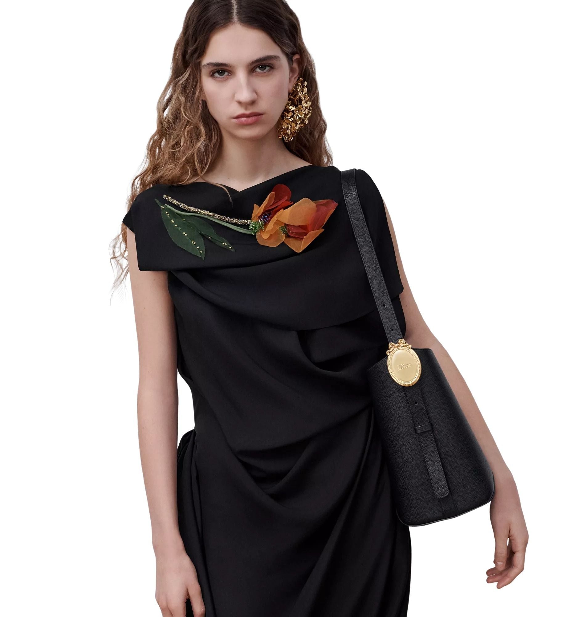 (WMNS) DIOR Medium Dior Medaillon Bucket Bag 'Black' M1532QUQW-M900
