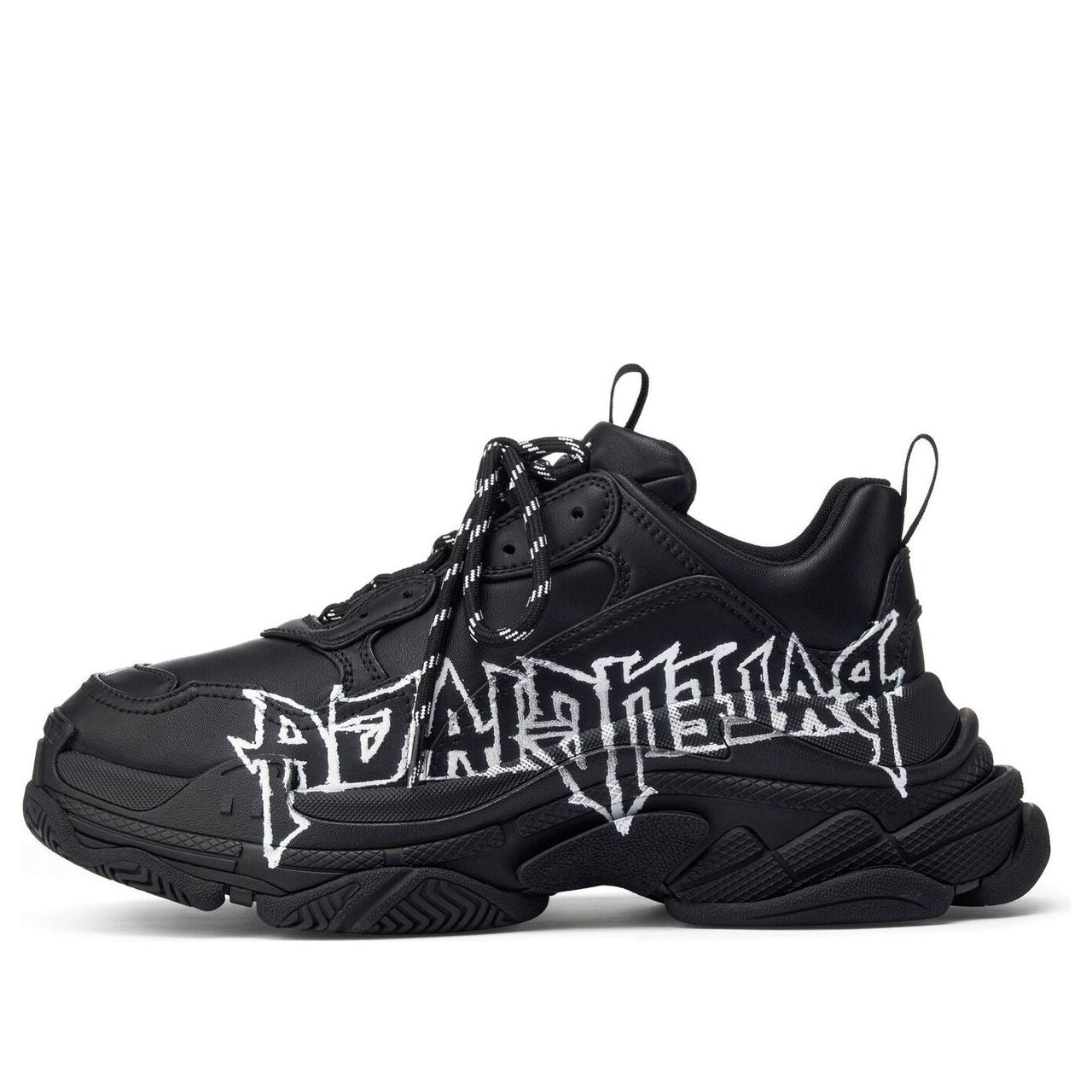 (WMNS) Balenciaga Triple S Diy Metal 'Black White' 524039W2FAY1090