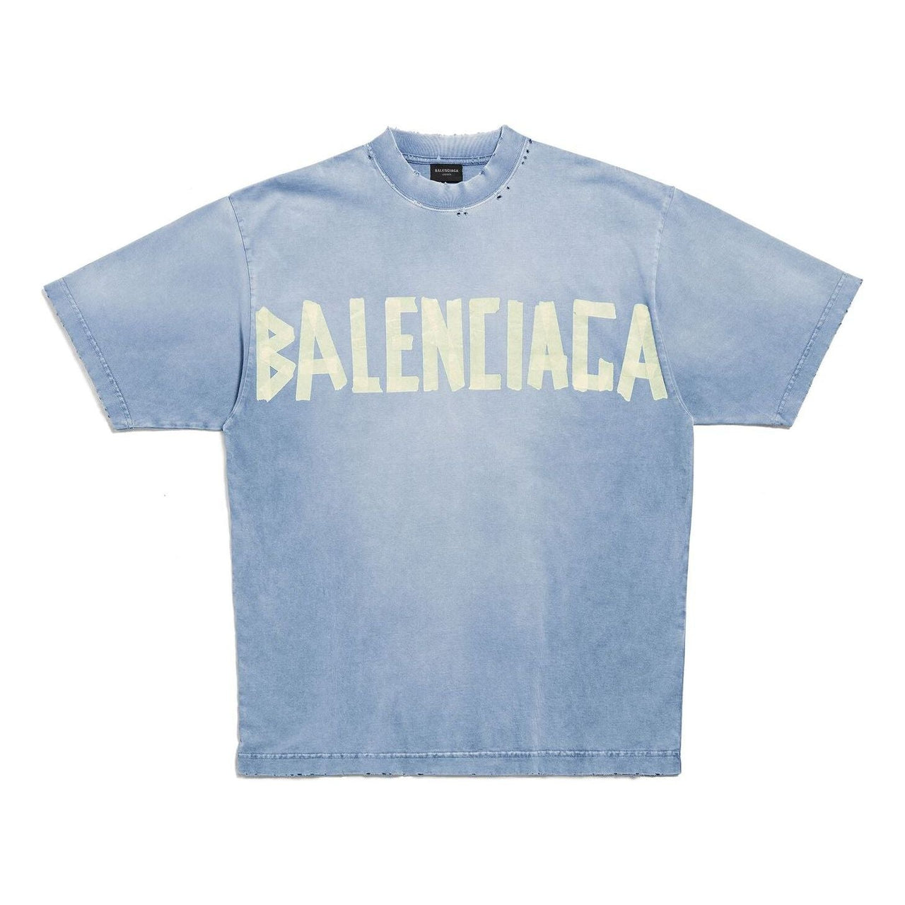 Balenciaga Tape Type T-shirt Medium Fit 'Faded Blue' 739784TOVA94530