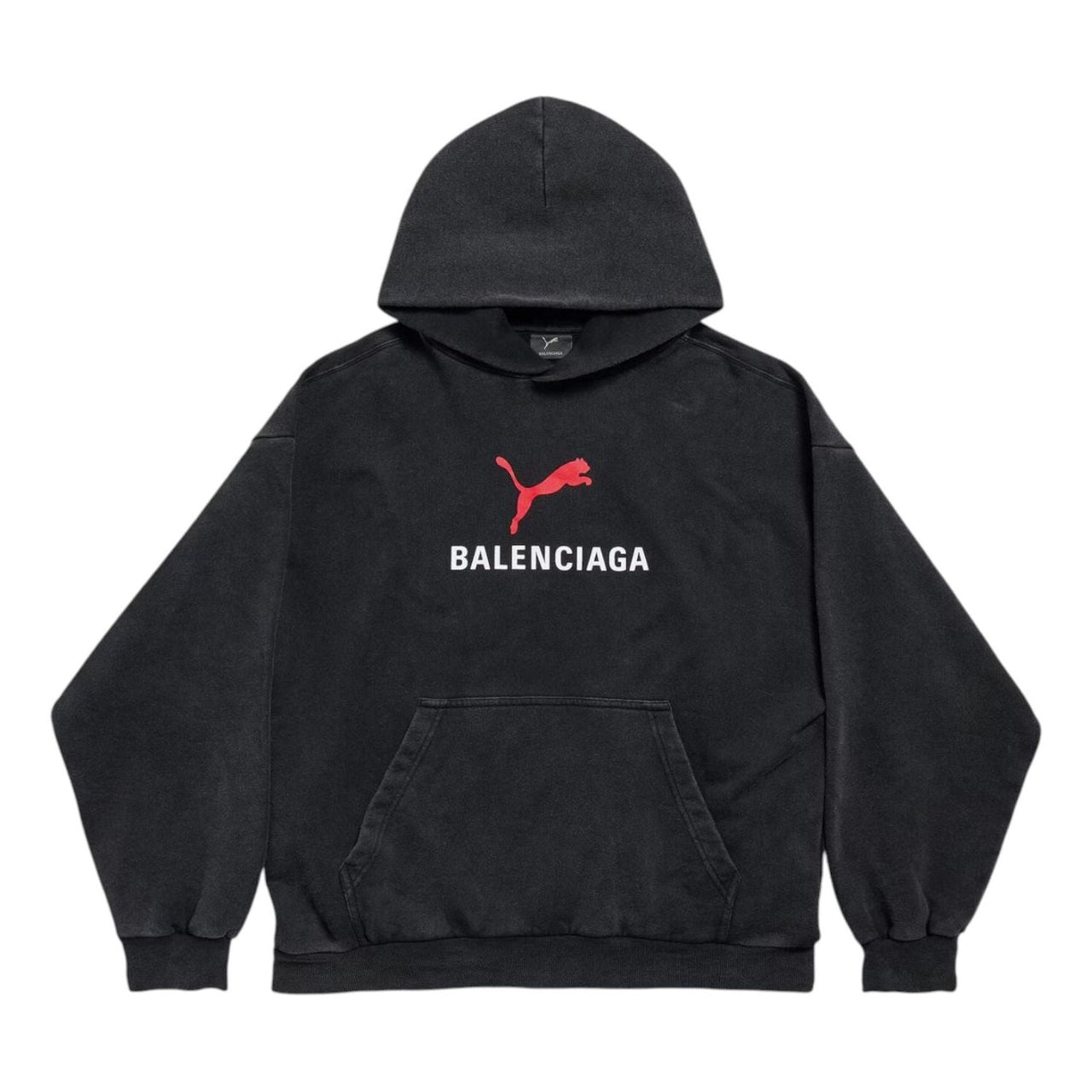 Balenciaga x Puma Hoodie Medium Fit 'Black Faded' 767877TTVA41041