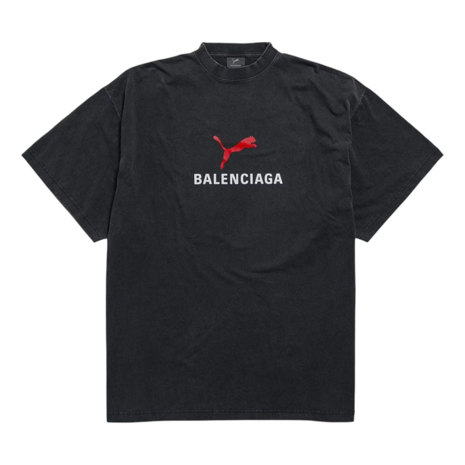 Balenciaga x Puma Oversized T-shirt 'Black Faded' 831305TTVA61041