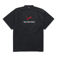 Balenciaga x Puma Oversized T-shirt 'Black Faded' 831305TTVA61041