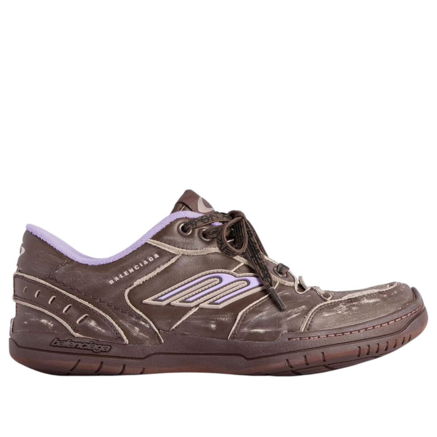 (WMNS) Balenciaga Hamptons Medium Worn-out 'Brown lilac' 841763WCURS2050