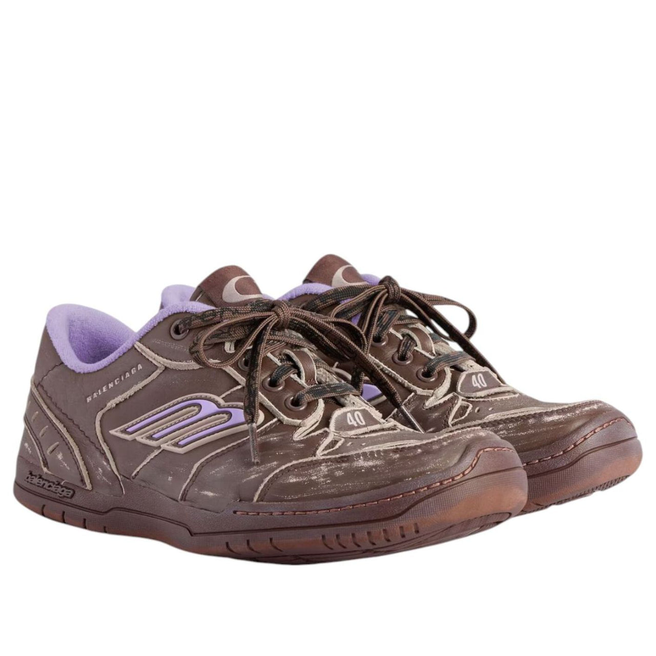 (WMNS) Balenciaga Hamptons Medium Worn-out 'Brown lilac' 841763WCURS2050