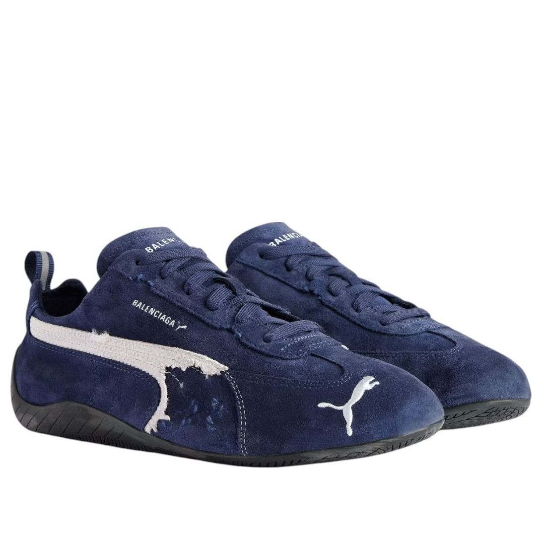 Balenciaga x Puma Speedcat Suede 'Distressed Navy White' 847146WSDSD4191