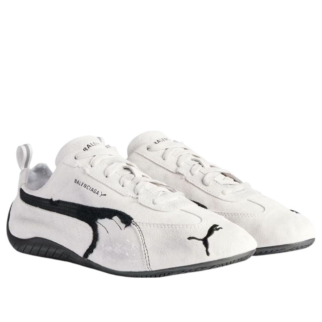 Balenciaga x Puma Speedcat Suede 'Distressed White Black' 847146WSDSD9010