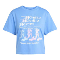 (WMNS) adidas x Les Mills Movers Graphic T-Shirt 'Blue Fusion' KE7816