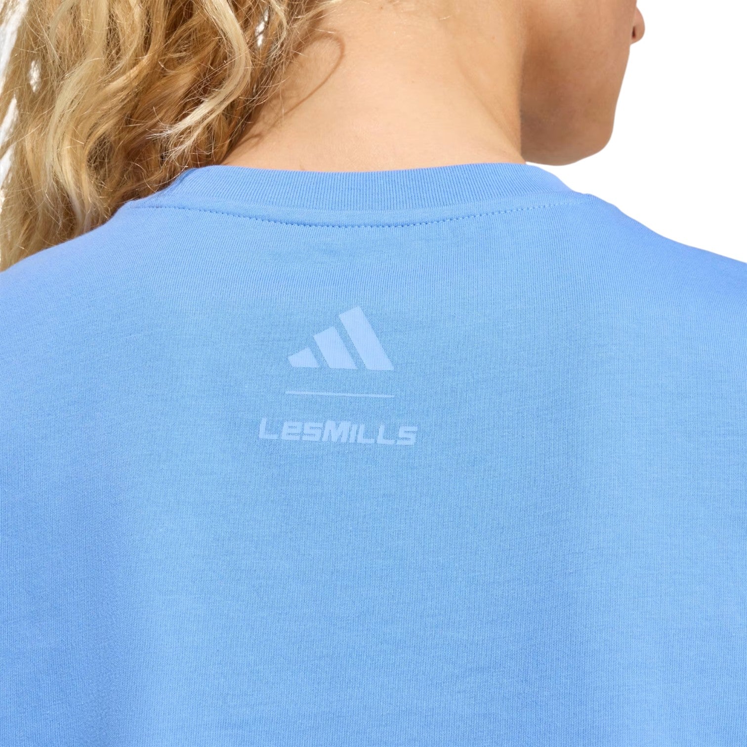 (WMNS) adidas x Les Mills Movers Graphic T-Shirt 'Blue Fusion' KE7816