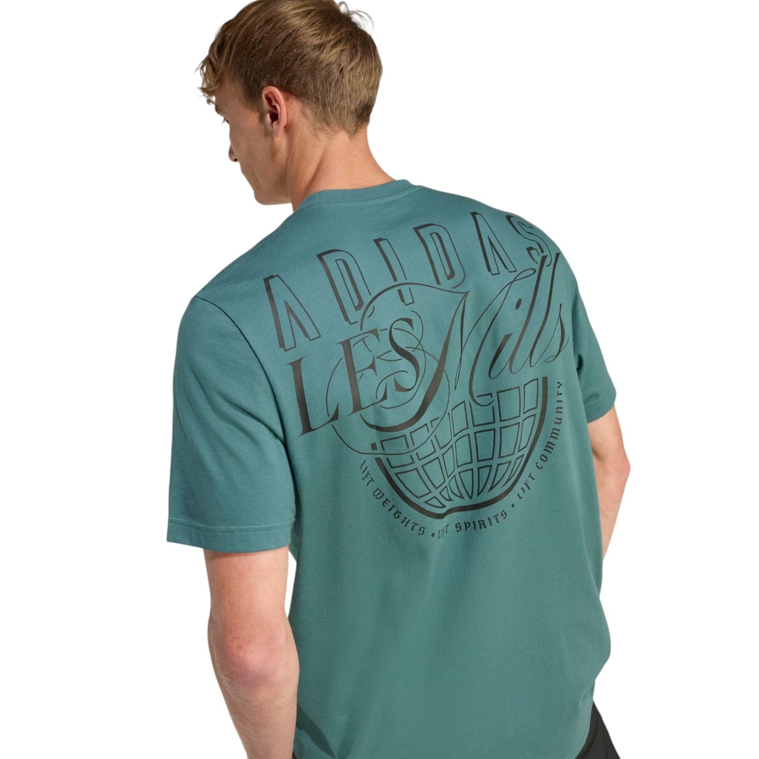 adidas x Les Mills Glove Graphic T-Shirt 'Preloved Teal' KE7817