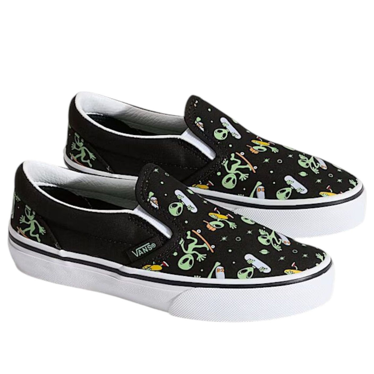 (PS) Vans Classic Slip-On 'Black Green' VN000D0JYJ7