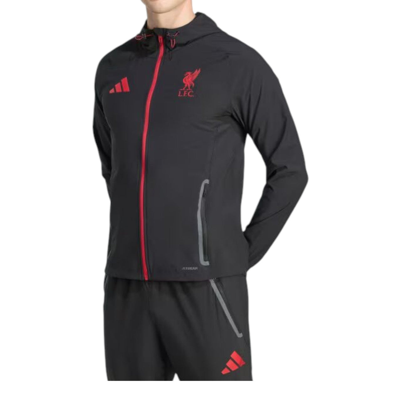 adidas Liverpool FC Tiro 25 Competition Vis Tech Tracel Jacket 'Black' JZ5556