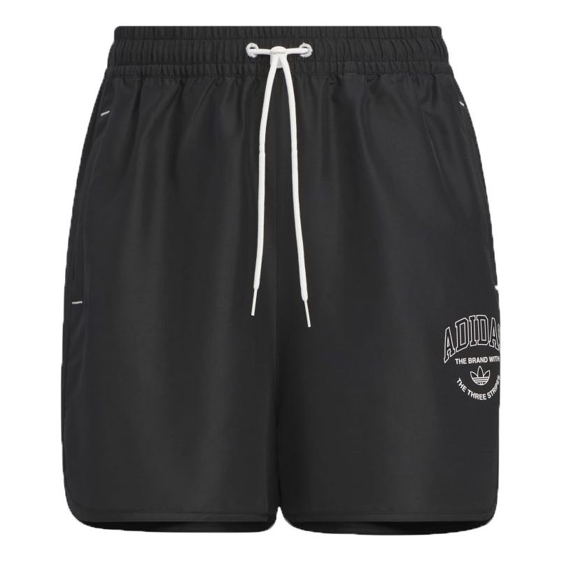 (WMNS) adidas Originals Logo Twist Light Woven Shorts Asia Sizing 'Black White' IW6292
