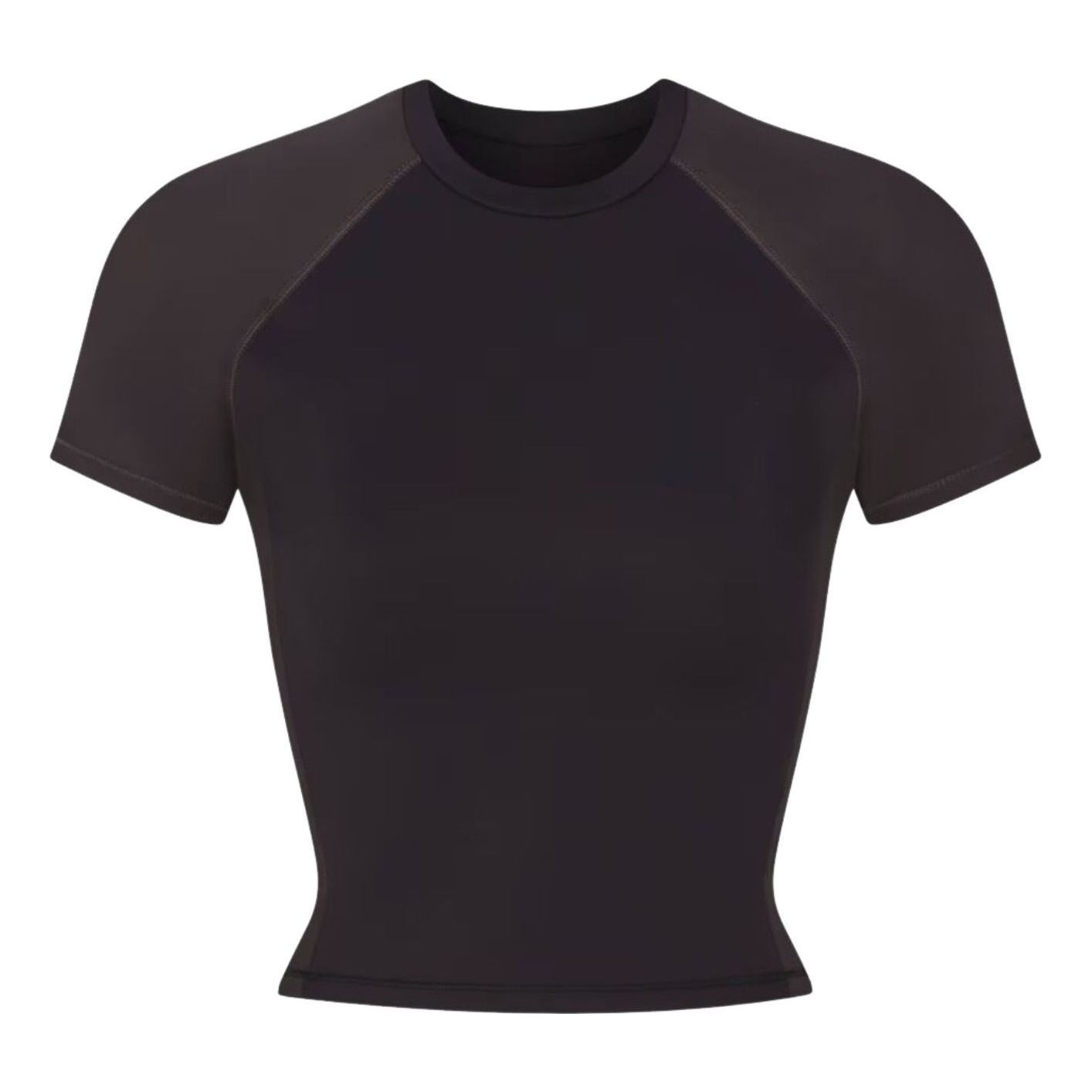 (WMNS) Nike x SKIMS Matte Shine Mix Short-Sleeve Crop Top 'Obsidan Igneous' TPTSH6034W-OIG