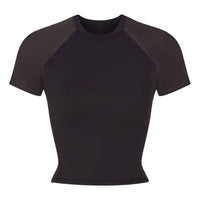 (WMNS) Nike x SKIMS Matte Shine Mix Short-Sleeve Crop Top 'Obsidan Igneous' TPTSH6034W-OIG
