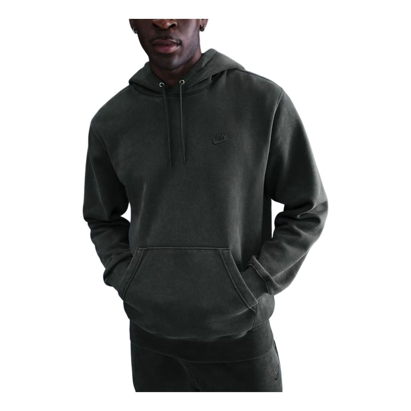 Nike Sportswear Club Washed Fleece Hoodie 'Anthracite' IQ1219-060
