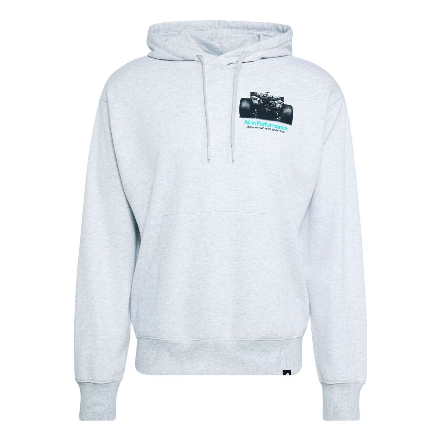 adidas x Mercedes AMG Petronas Formula 1 Team Hoodie Asia Sizing 'Light Grey Heather Semi Mint Rush' HY8003