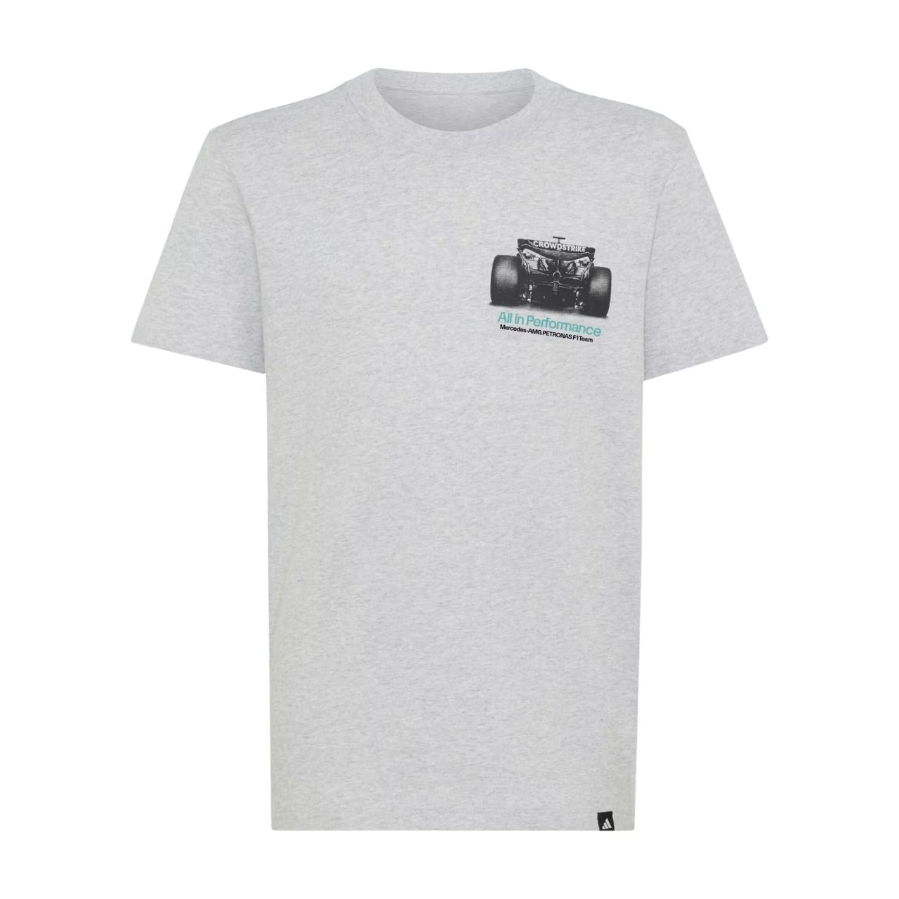 adidas Mercedes AMG Petronas Formula 1 Team T-Shirt Asia Sizing 'Light Grey Heather Semi Mint Rush' HY8000