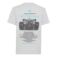 adidas Mercedes AMG Petronas Formula 1 Team T-Shirt Asia Sizing 'Light Grey Heather Semi Mint Rush' HY8000