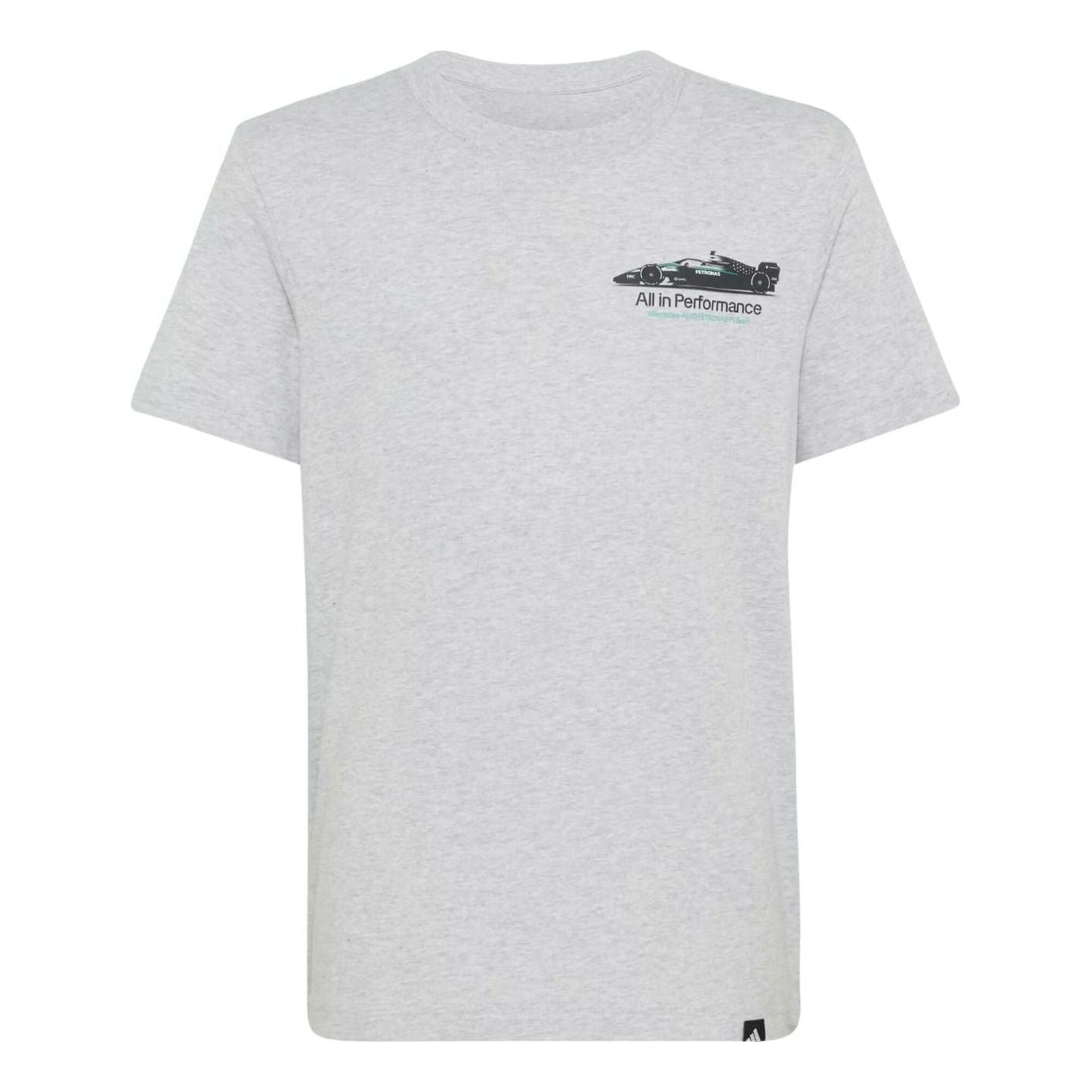 adidas x Mercedes AMG Petronas Formula 1 Team T-Shirt Asia Sizing 'Light Grey Heather Semi Mint Rush' HY8004