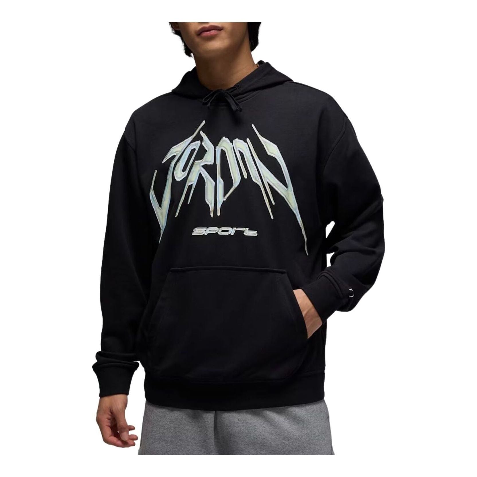 Air Jordan Sport Crossover Dri-FIT Fleece Hoodie 'Black White' HF9902-010