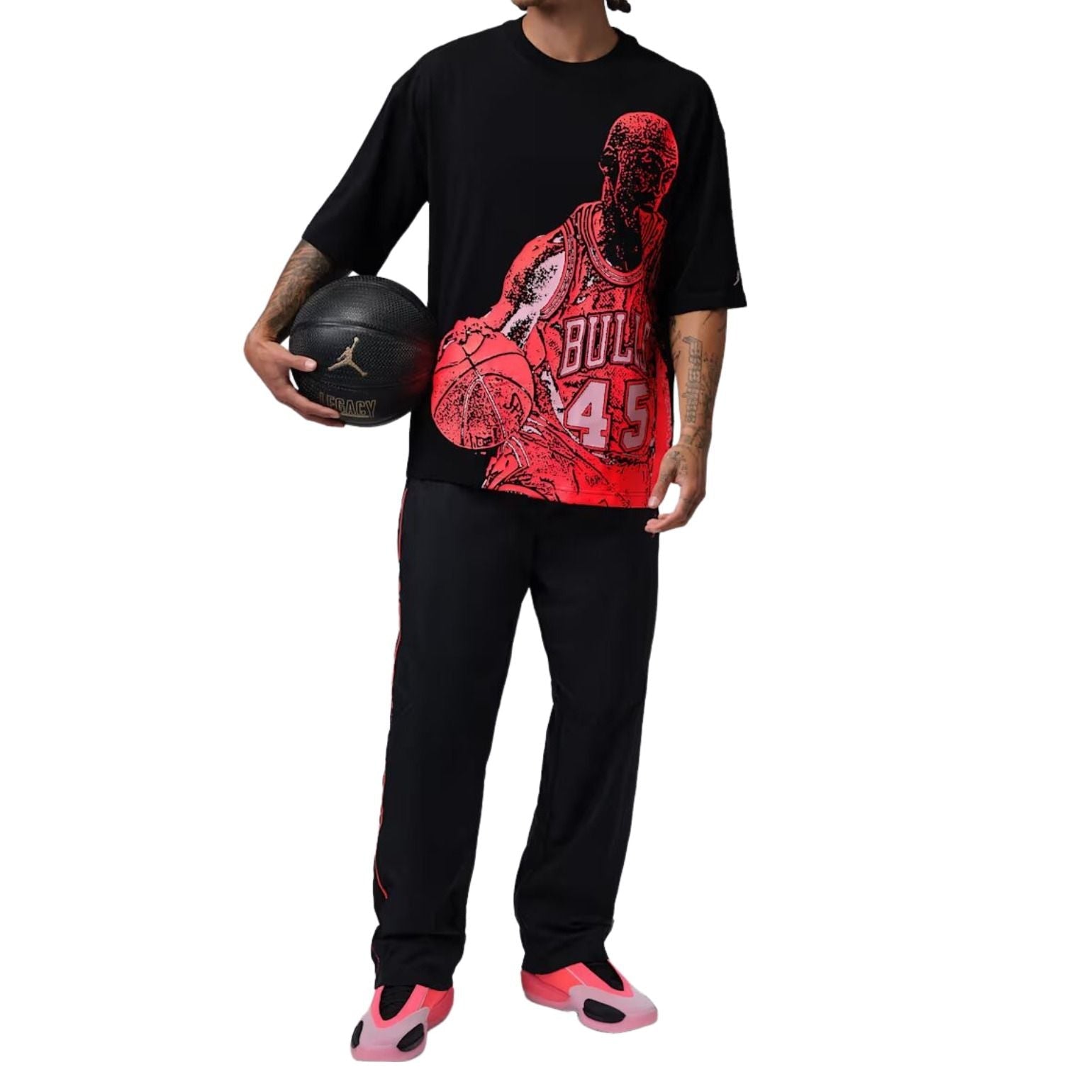 Jordan Sport Dri-FIT Graphic T-Shirt 'Black Hot Punch' IV4900-010