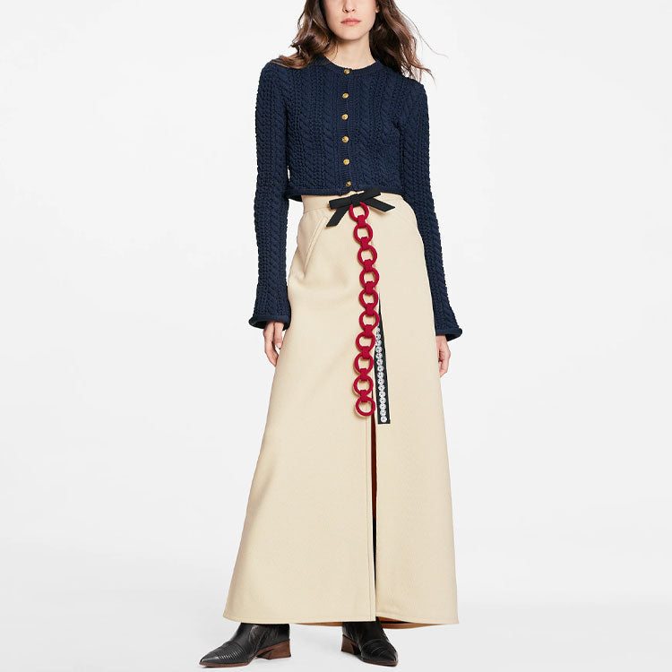 LOUIS VUITTON Slim Fit Knitwear Women's Blue