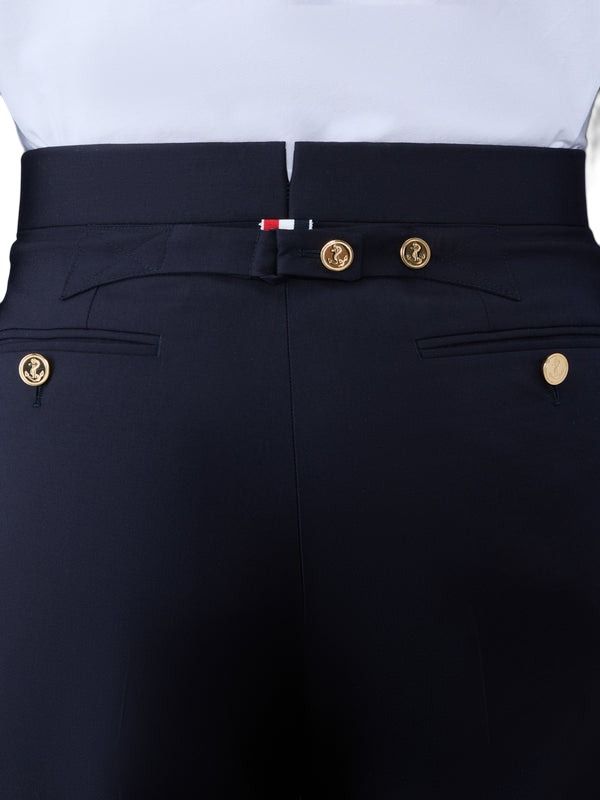 THOM BROWNE Plain Wwave 4-Bar Backstrap Trouser 'Dark Blue' MTC001A06146420