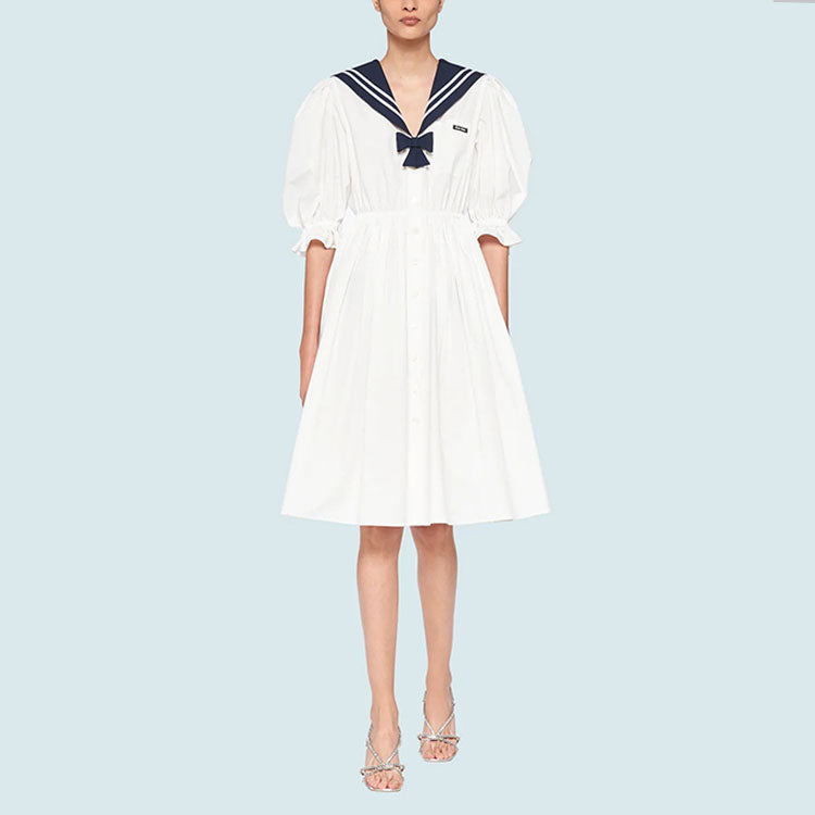 MIU MIU FW21 Short-Sleeved Dresses Women's White